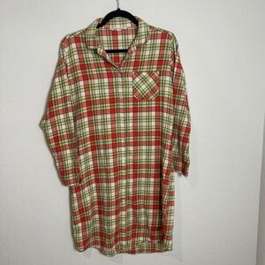 Woolrich Womens Plaid Flannel Shirt Dress Long Sleeve Button Down‎ XS